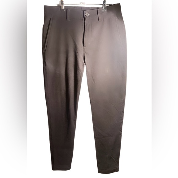 Lululemon black slim tapered heavyweight wrinkle resistant stretch twill pant 31 - Picture 2 of 4